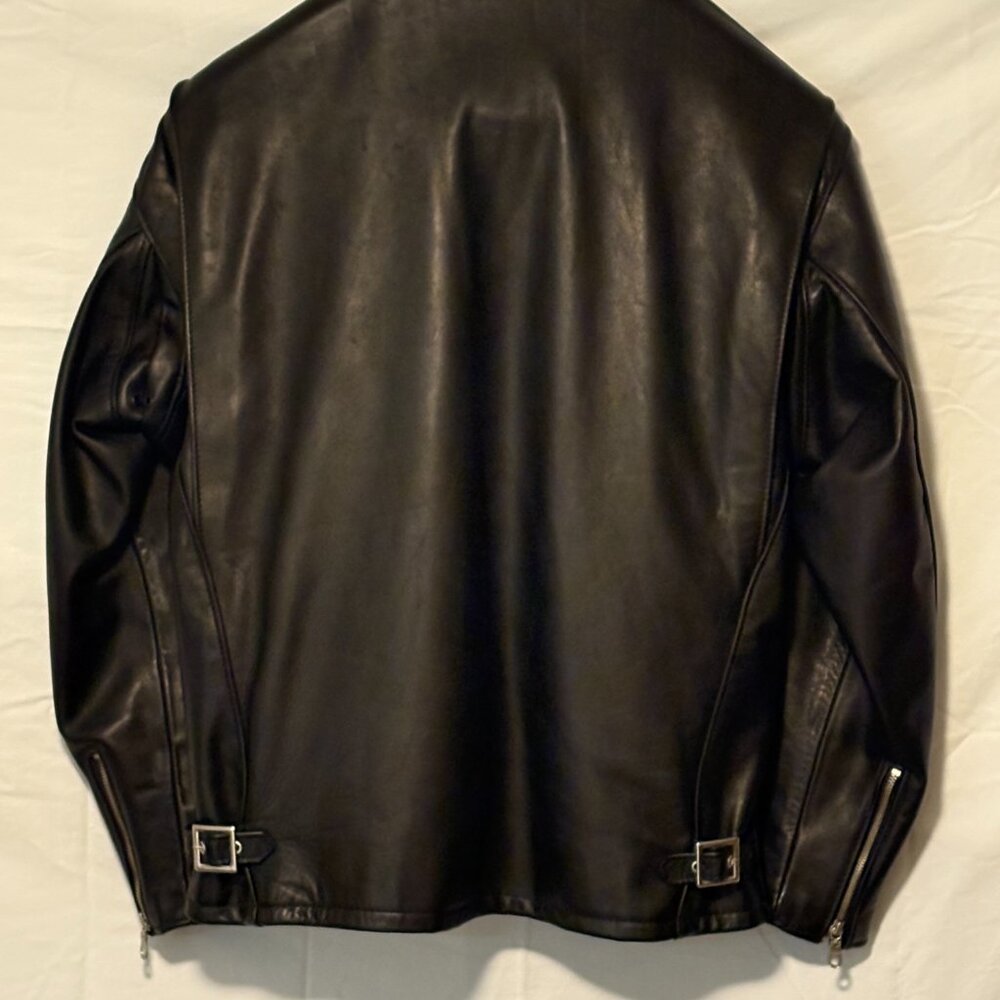 Schott Classic Racer Leather Motorcycle Jacket STYLE: 141 - Picture 2 of 8